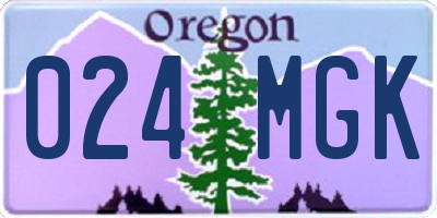 OR license plate 024MGK