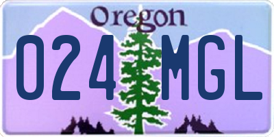 OR license plate 024MGL