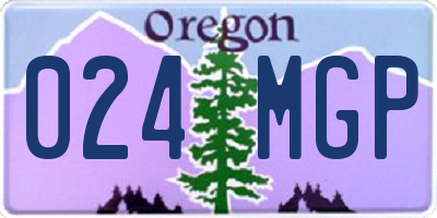 OR license plate 024MGP