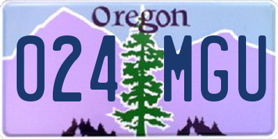 OR license plate 024MGU