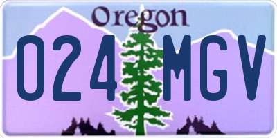 OR license plate 024MGV