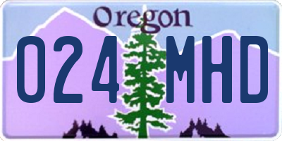 OR license plate 024MHD