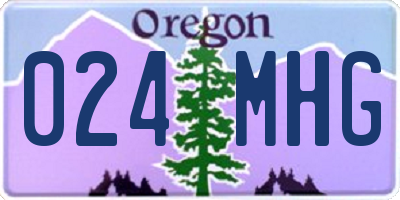 OR license plate 024MHG