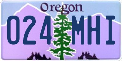 OR license plate 024MHI