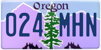 OR license plate 024MHN