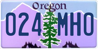 OR license plate 024MHO