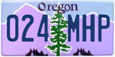 OR license plate 024MHP