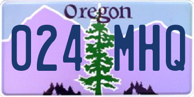 OR license plate 024MHQ