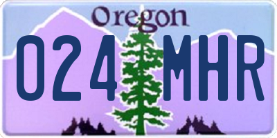 OR license plate 024MHR