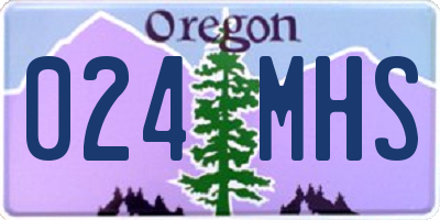 OR license plate 024MHS