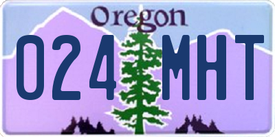 OR license plate 024MHT