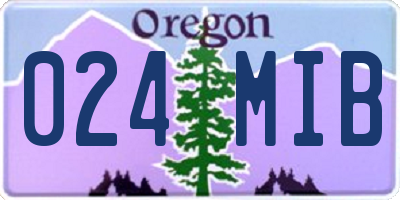OR license plate 024MIB