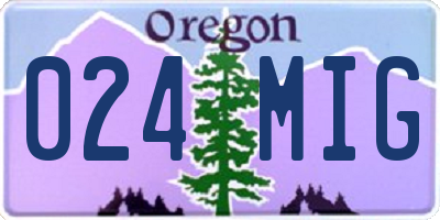 OR license plate 024MIG