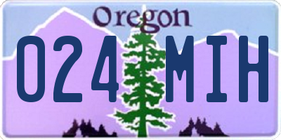 OR license plate 024MIH