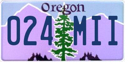 OR license plate 024MII