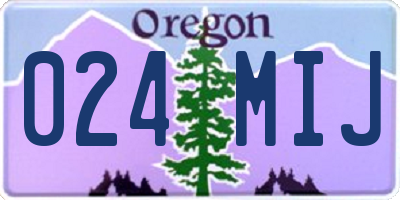 OR license plate 024MIJ