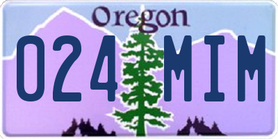 OR license plate 024MIM