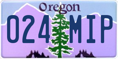 OR license plate 024MIP