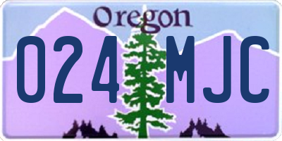 OR license plate 024MJC