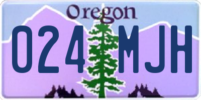 OR license plate 024MJH