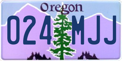 OR license plate 024MJJ