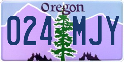 OR license plate 024MJY