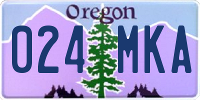 OR license plate 024MKA