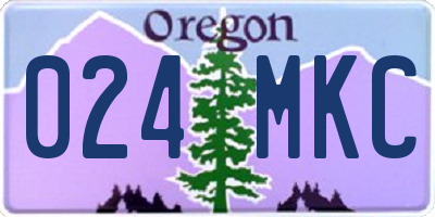 OR license plate 024MKC