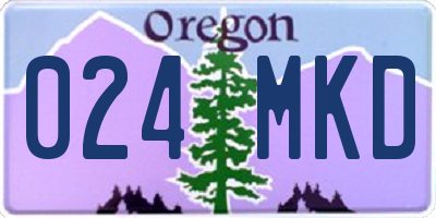 OR license plate 024MKD