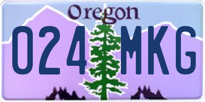OR license plate 024MKG