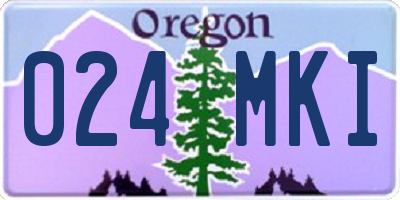 OR license plate 024MKI