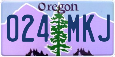 OR license plate 024MKJ