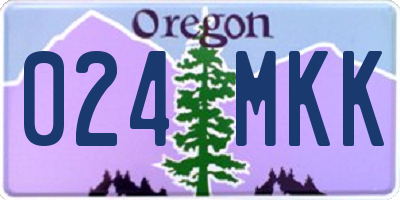 OR license plate 024MKK