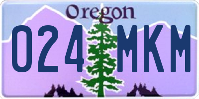 OR license plate 024MKM