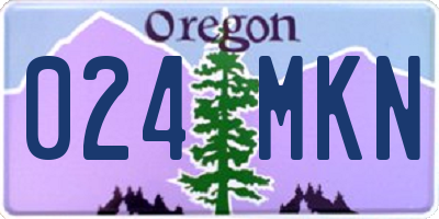 OR license plate 024MKN