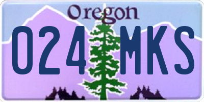 OR license plate 024MKS