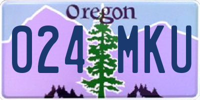 OR license plate 024MKU