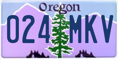 OR license plate 024MKV