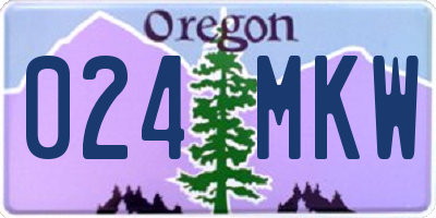OR license plate 024MKW