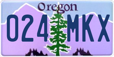 OR license plate 024MKX