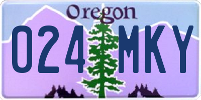 OR license plate 024MKY