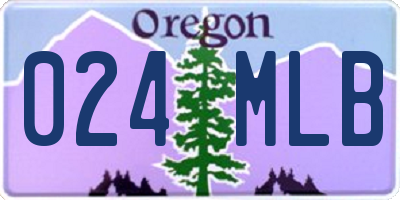 OR license plate 024MLB