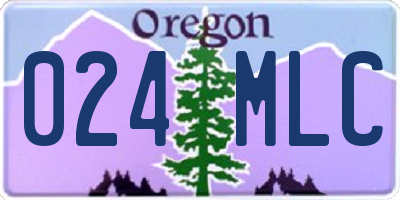 OR license plate 024MLC