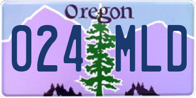 OR license plate 024MLD