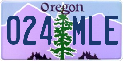 OR license plate 024MLE