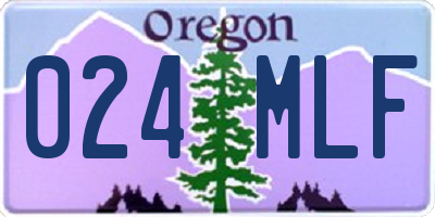 OR license plate 024MLF
