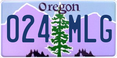 OR license plate 024MLG