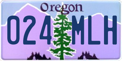 OR license plate 024MLH