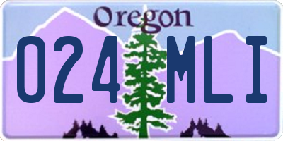 OR license plate 024MLI