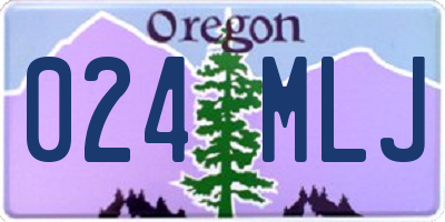 OR license plate 024MLJ